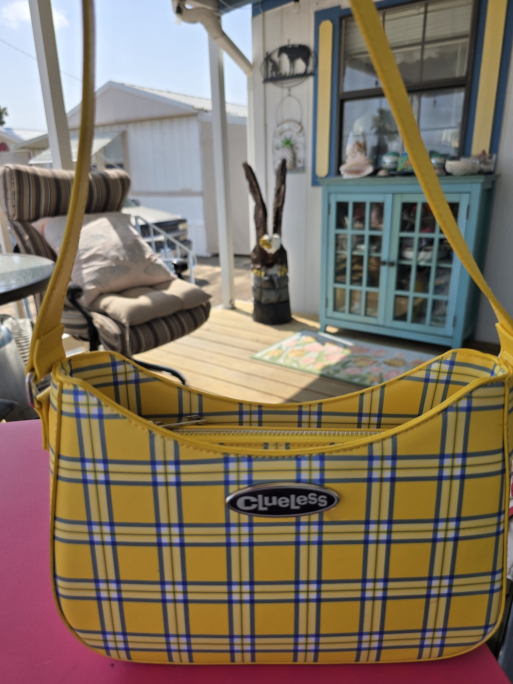 Clueless NWO Tags Yellow Plaid Shoulder Bag